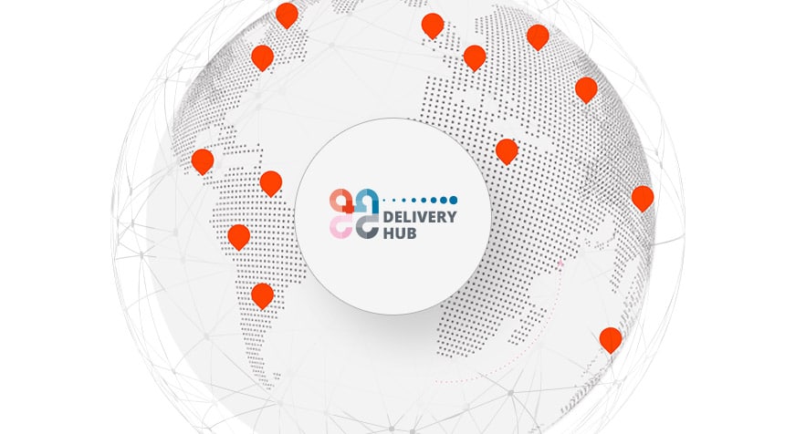 Bringg delivery hub network PR card